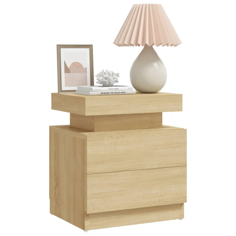 Bedside Cabinet Sonoma Oak 45x35x52 cm Engineered Wood