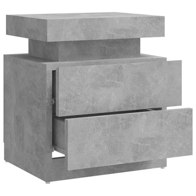 Bedside Cabinet Concrete Grey 45x35x52 cm Engineered Wood