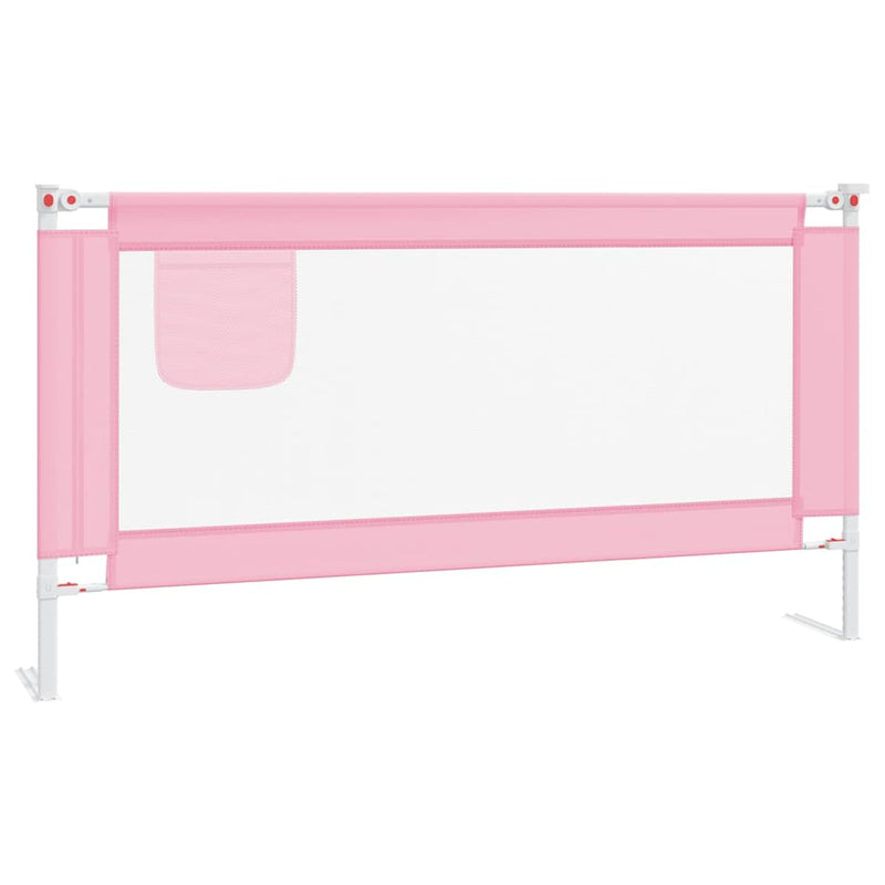 Toddler Safety Bed Rail Pink 160x25 cm Fabric