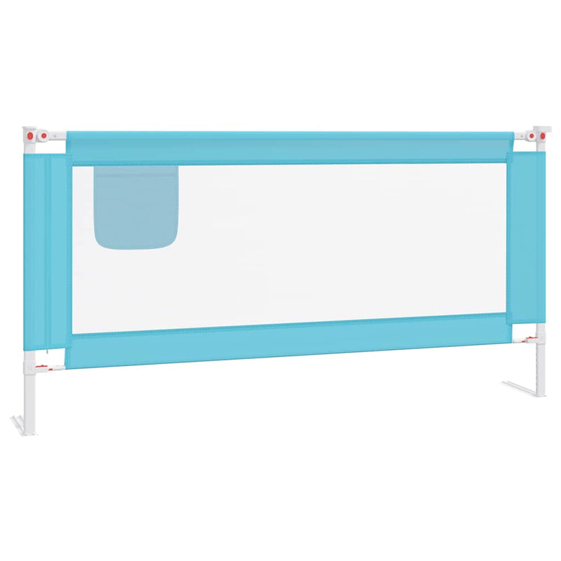 Toddler Safety Bed Rail Blue 180x25 cm Fabric