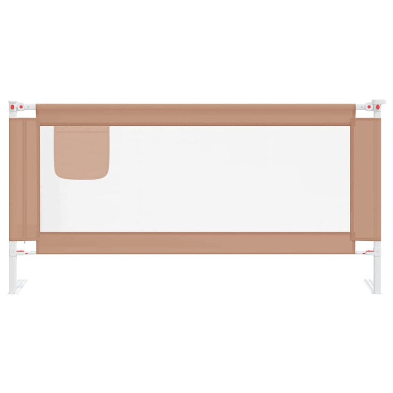 Toddler Safety Bed Rail Taupe 180x25 cm Fabric