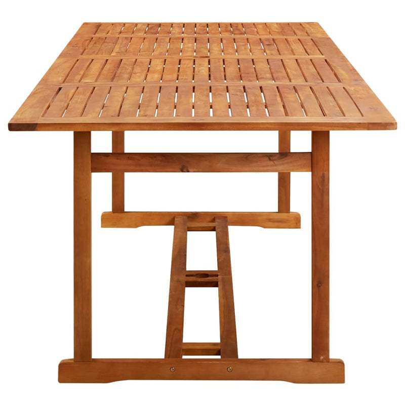 Garden Dining Table 220x90x75 cm Solid Wood Acacia