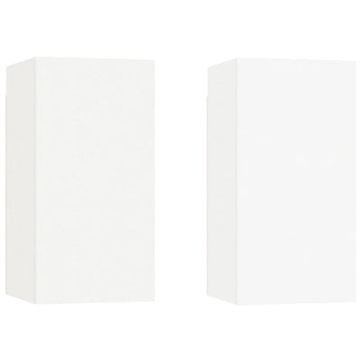 TV Cabinets 2 pcs White 30.5x30x60 cm Engineered Wood