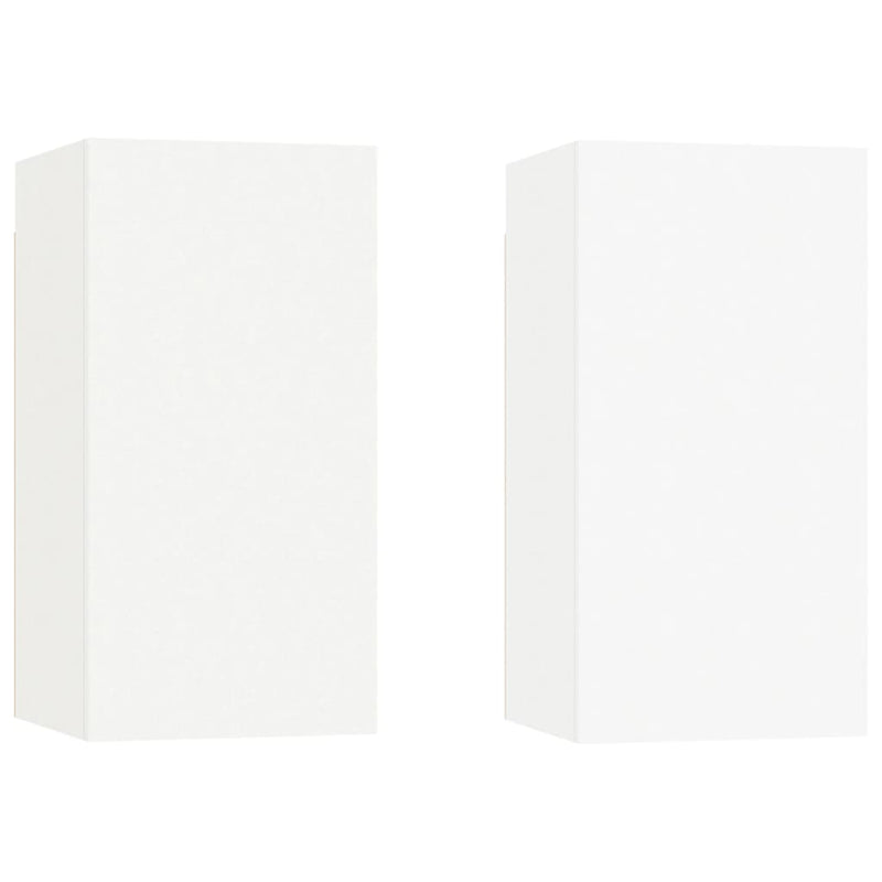 TV Cabinets 2 pcs White 30.5x30x60 cm Engineered Wood