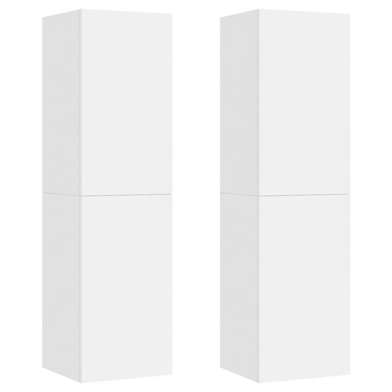 TV Cabinets 2 pcs White 30.5x30x110 cm Engineered Wood