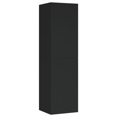 TV Cabinets 2 pcs Black 30.5x30x110 cm Engineered Wood