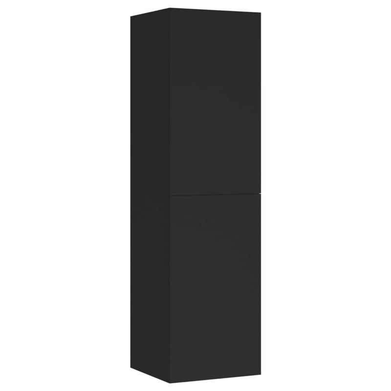 TV Cabinets 2 pcs Black 30.5x30x110 cm Engineered Wood