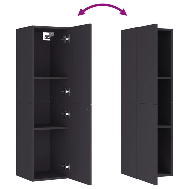 TV Cabinet Grey 30.5x30x110 cm Engineered Wood
