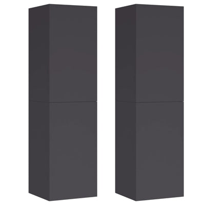 TV Cabinets 2 pcs Grey 30.5x30x110 cm Engineered Wood