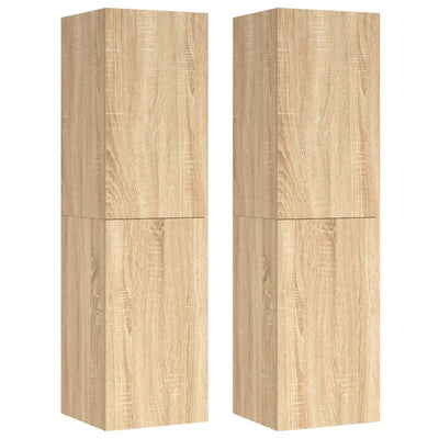 TV Cabinets 2 pcs Sonoma Oak 30.5x30x110 cm Engineered Wood