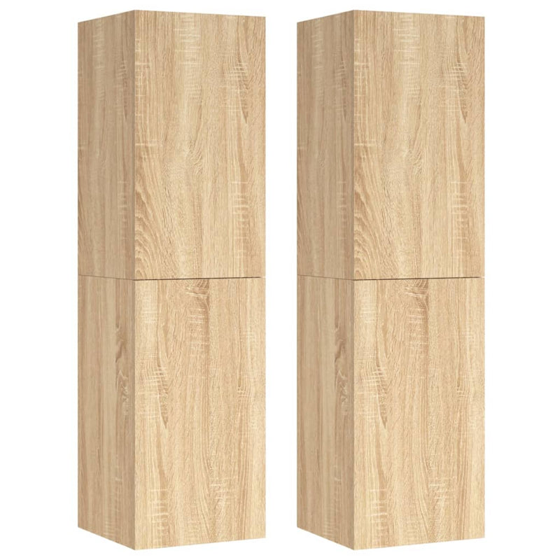 TV Cabinets 2 pcs Sonoma Oak 30.5x30x110 cm Engineered Wood