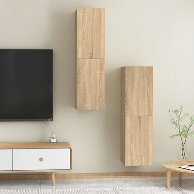 TV Cabinets 2 pcs Sonoma Oak 30.5x30x110 cm Engineered Wood