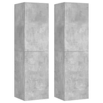 TV Cabinets 2 pcs Concrete Grey 30.5x30x110 cm Engineered Wood