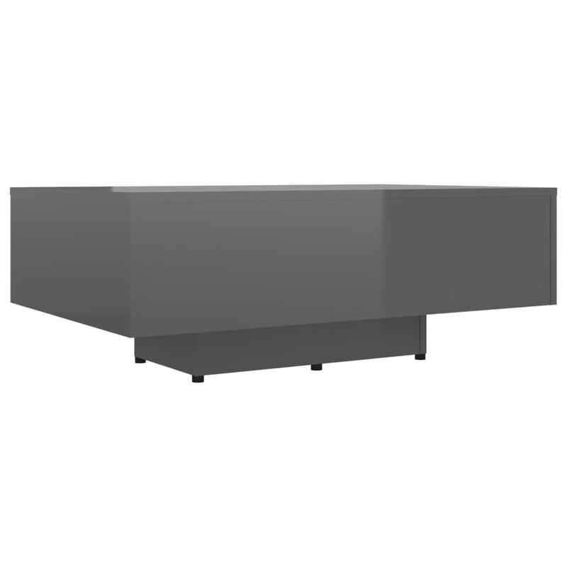 Coffee Table High Gloss Grey 85x55x31 cm Engineered Wood