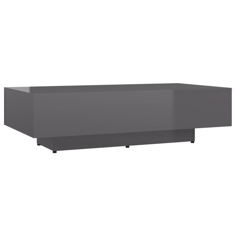 Coffee Table High Gloss Grey 115x60x31 cm Engineered Wood