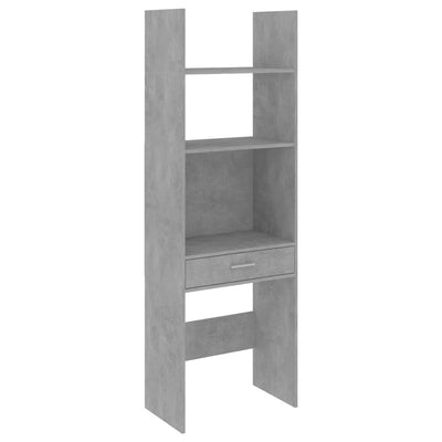 Book Cabinet Concrete Grey 60x35x180 cm Engineered Wood