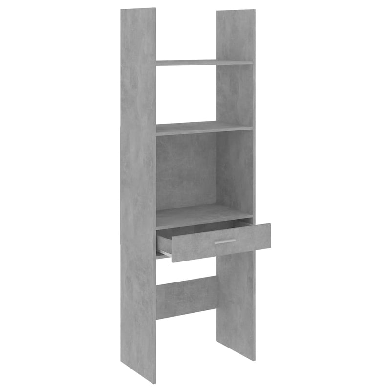 Book Cabinet Concrete Grey 60x35x180 cm Engineered Wood