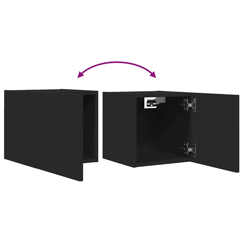 Wall Mounted TV Cabinet Black 30.5x30x30 cm