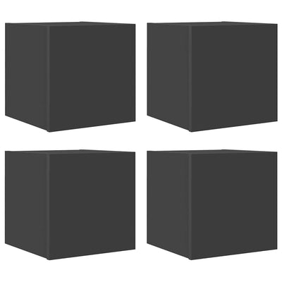 Wall Mounted TV Cabinets 4 pcs Grey 30.5x30x30 cm