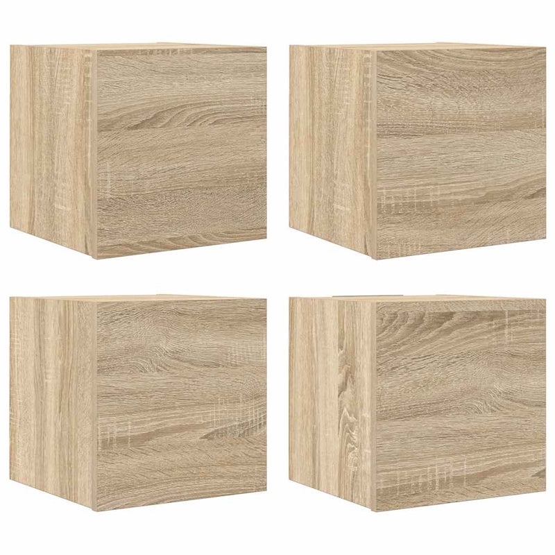 Wall Mounted TV Cabinets 4 pcs Sonoma Oak 30.5x30x30 cm