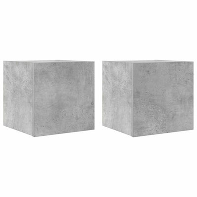 Wall Mounted TV Cabinets 2 pcs Concrete Grey 30.5x30x30 cm