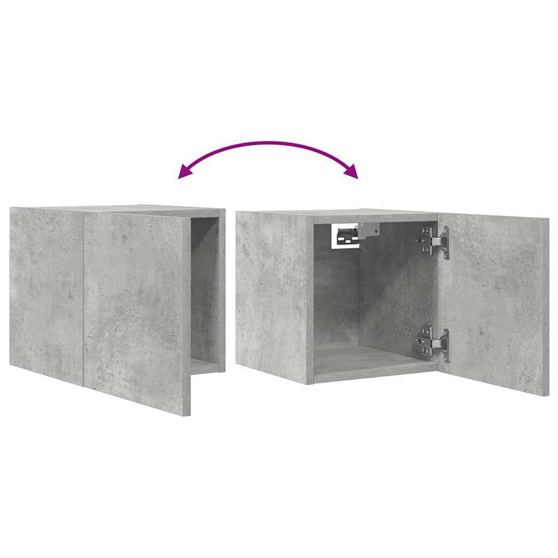 Wall Mounted TV Cabinets 2 pcs Concrete Grey 30.5x30x30 cm