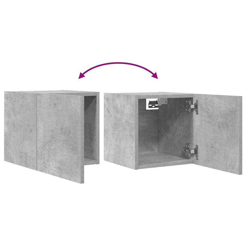 Wall Mounted TV Cabinets 4 pcs Concrete Grey 30.5x30x30 cm