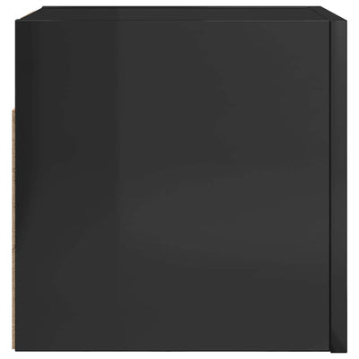 Wall Mounted TV Cabinets 4 pcs High Gloss Black 30.5x30x30 cm