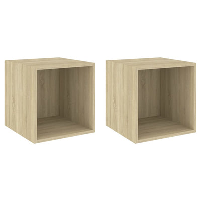 Wall Cabinets 2 pcs Sonoma Oak 37x37x37 cm Engineered Wood