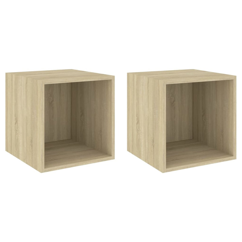 Wall Cabinets 2 pcs Sonoma Oak 37x37x37 cm Engineered Wood