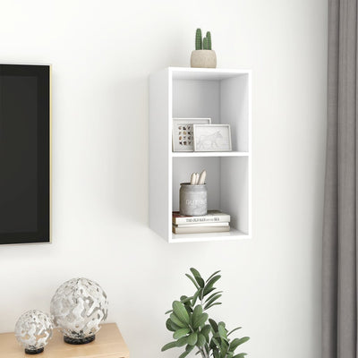 Wall-mounted TV Cabinet White 37x37x72 cm Engineered Wood