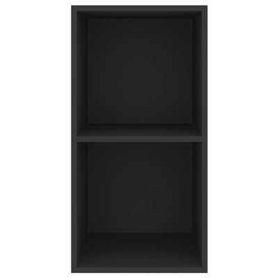 Wall-mounted TV Cabinet Black 37x37x72 cm Engineered Wood