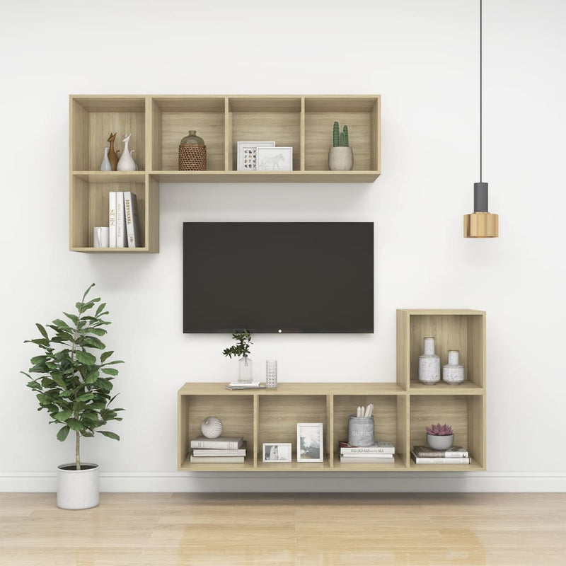 Wall-mounted TV Cabinet Sonoma Oak 37x37x72 cm Engineered Wood