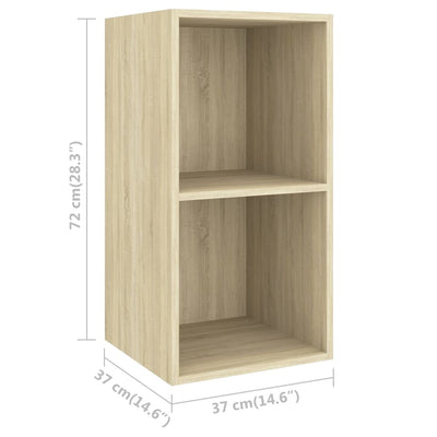 Wall-mounted TV Cabinet Sonoma Oak 37x37x72 cm Engineered Wood