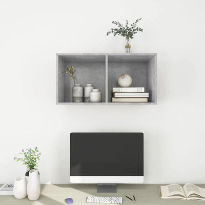 Wall-mounted TV Cabinet Concrete Grey 37x37x72 cm Engineered Wood