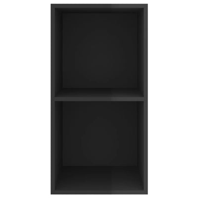 Wall-mounted TV Cabinet High Gloss Black 37x37x72 cm Engineered Wood