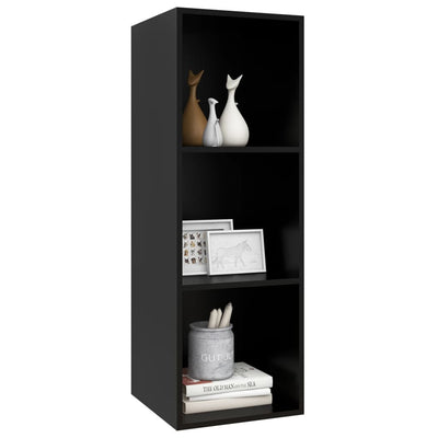 Wall-mounted TV Cabinet Black 37x37x107 cm Engineered Wood