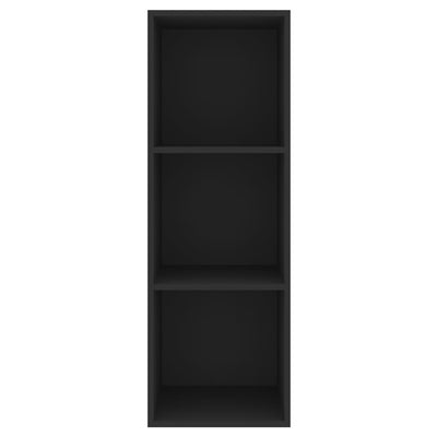 Wall-mounted TV Cabinet Black 37x37x107 cm Engineered Wood