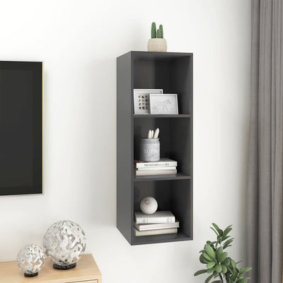 Wall-mounted TV Cabinet Grey 37x37x107 cm Engineered Wood