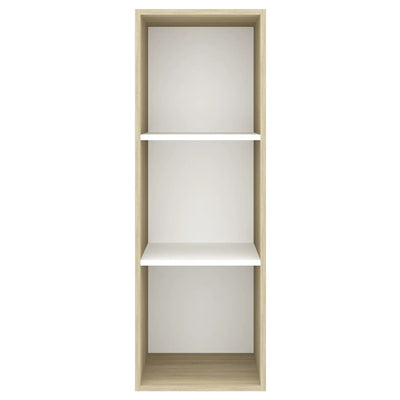 Wall-mounted TV Cabinet Sonoma Oak and White 37x37x107 cm Engineered Wood