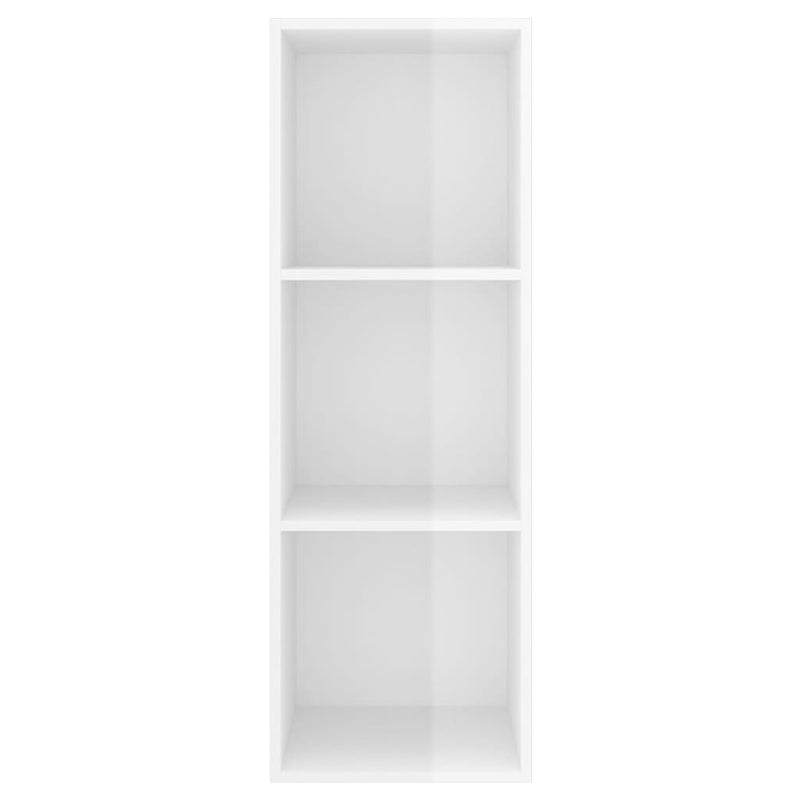 Wall-mounted TV Cabinet High Gloss White 37x37x107 cm Engineered Wood