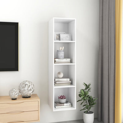 Wall-mounted TV Cabinet White 37x37x142.5 cm Engineered Wood