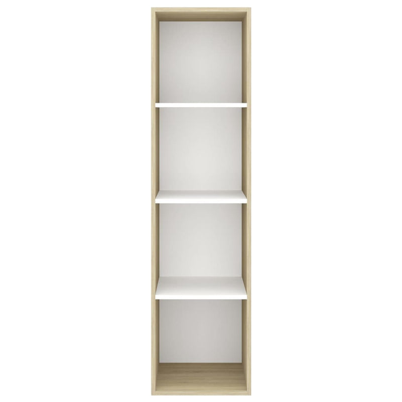 Wall-mounted TV Cabinet Sonoma Oak and White 37x37x142.5 cm Engineered Wood