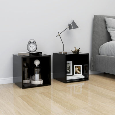 TV Cabinet Black 37x35x37 cm Engineered Wood