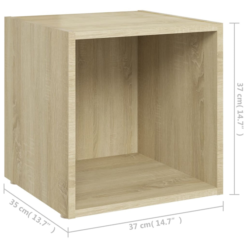 TV Cabinet Sonoma Oak 37x35x37 cm Engineered Wood