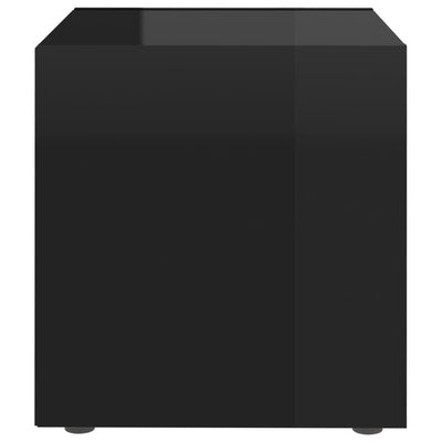 TV Cabinet High Gloss Black 37x35x37 cm Engineered Wood