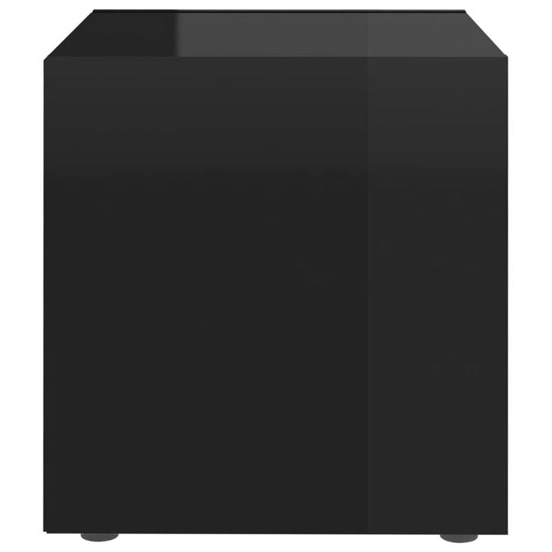 TV Cabinet High Gloss Black 37x35x37 cm Engineered Wood