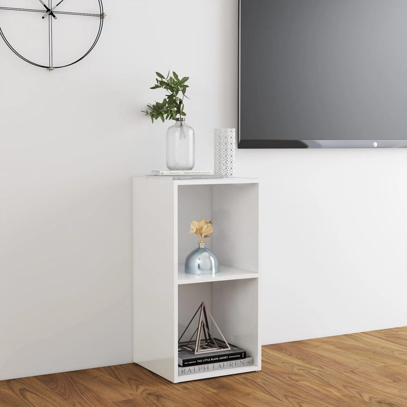 TV Cabinet High Gloss White 72x35x36.5 cm Engineered Wood