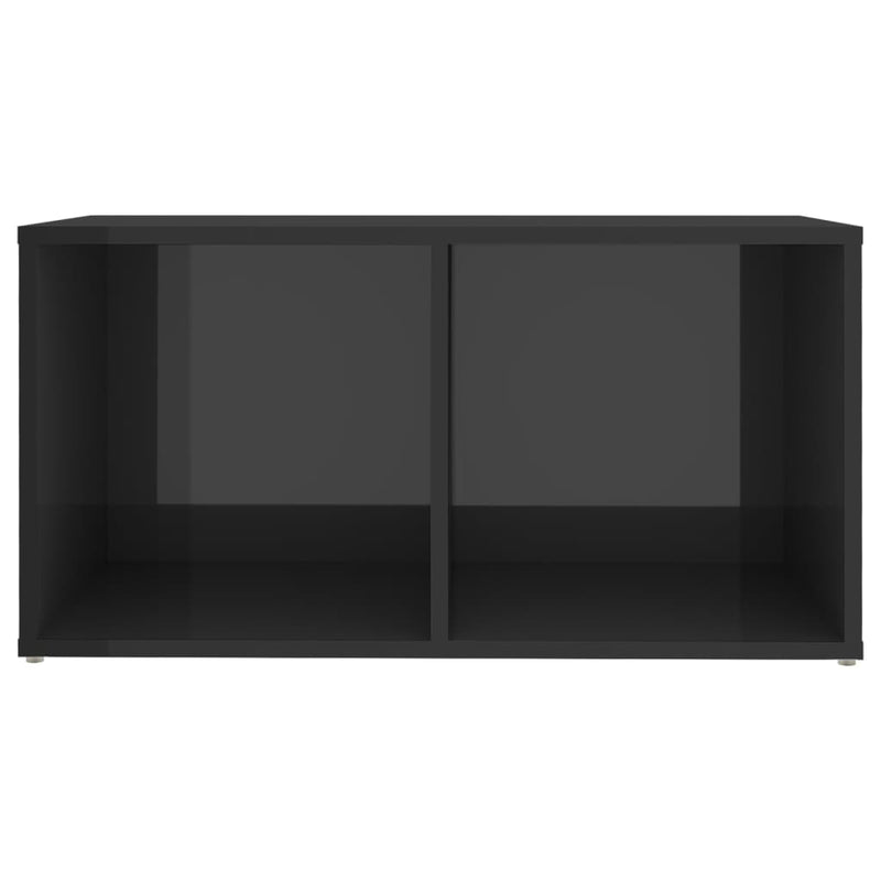 TV Cabinet High Gloss Grey 72x35x36.5 cm Engineered Wood