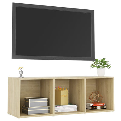 TV Cabinet Sonoma Oak 107x35x37 cm Engineered Wood